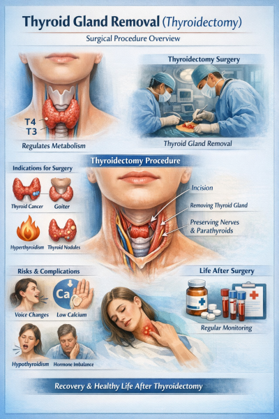 Thyroid Gland Removal Procedure Infographic